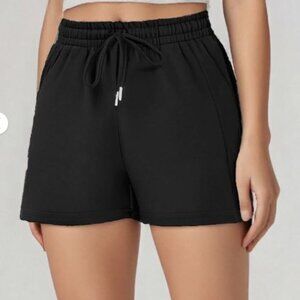 Kersh Womens' Pull On Drawstring Elastic waist Shorts with Pockets Black M or L
